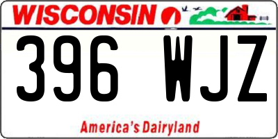 WI license plate 396WJZ