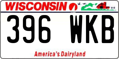 WI license plate 396WKB