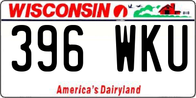 WI license plate 396WKU
