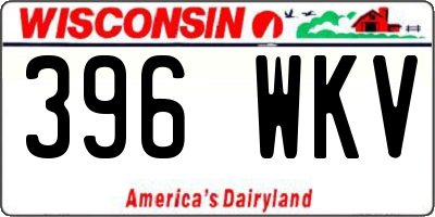 WI license plate 396WKV