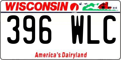 WI license plate 396WLC