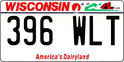 WI license plate 396WLT