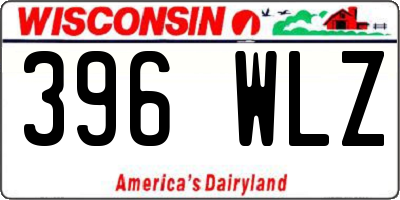 WI license plate 396WLZ