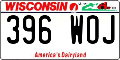 WI license plate 396WOJ