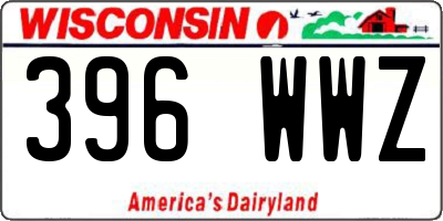 WI license plate 396WWZ