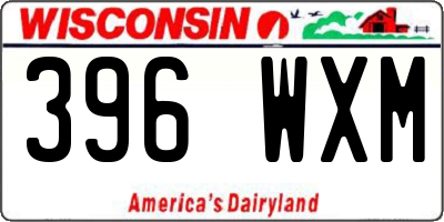 WI license plate 396WXM