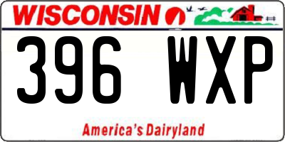 WI license plate 396WXP