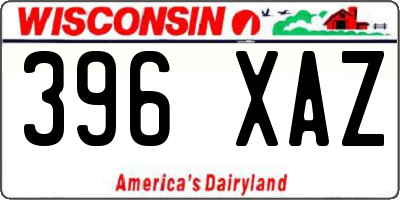 WI license plate 396XAZ