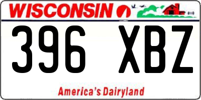 WI license plate 396XBZ