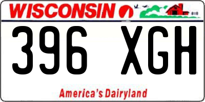 WI license plate 396XGH