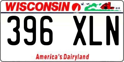 WI license plate 396XLN