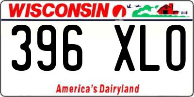 WI license plate 396XLO