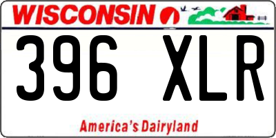 WI license plate 396XLR