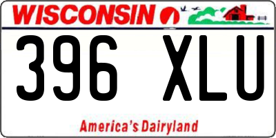 WI license plate 396XLU