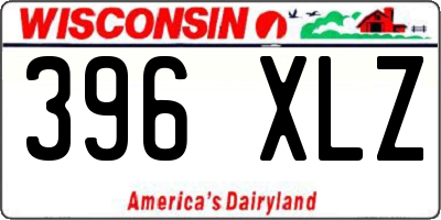WI license plate 396XLZ