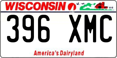 WI license plate 396XMC