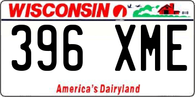 WI license plate 396XME
