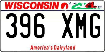 WI license plate 396XMG