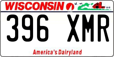 WI license plate 396XMR