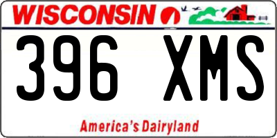WI license plate 396XMS