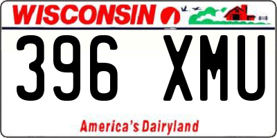 WI license plate 396XMU