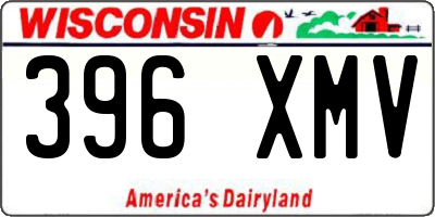 WI license plate 396XMV