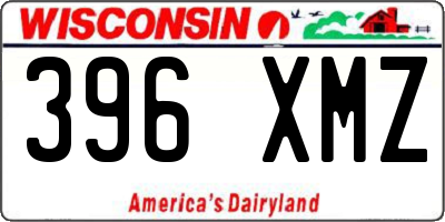 WI license plate 396XMZ