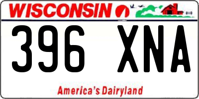 WI license plate 396XNA