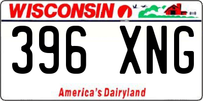 WI license plate 396XNG