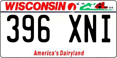 WI license plate 396XNI