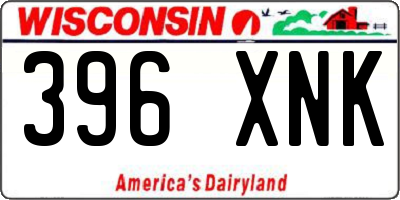 WI license plate 396XNK