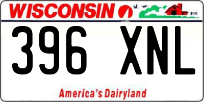 WI license plate 396XNL