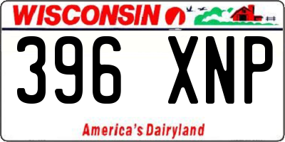 WI license plate 396XNP
