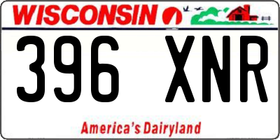 WI license plate 396XNR