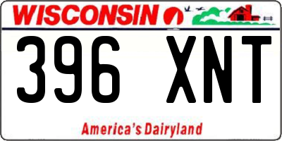 WI license plate 396XNT