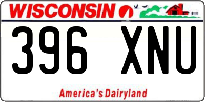 WI license plate 396XNU