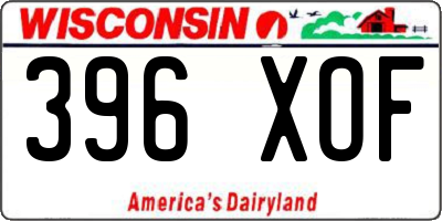 WI license plate 396XOF