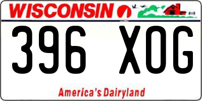 WI license plate 396XOG