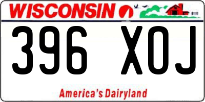 WI license plate 396XOJ