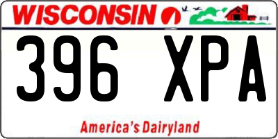 WI license plate 396XPA