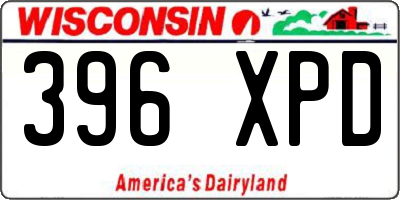 WI license plate 396XPD