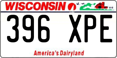 WI license plate 396XPE