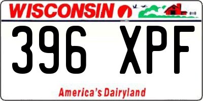 WI license plate 396XPF