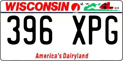 WI license plate 396XPG