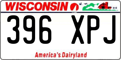 WI license plate 396XPJ