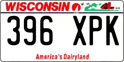 WI license plate 396XPK