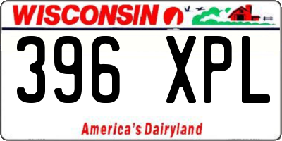 WI license plate 396XPL