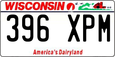 WI license plate 396XPM