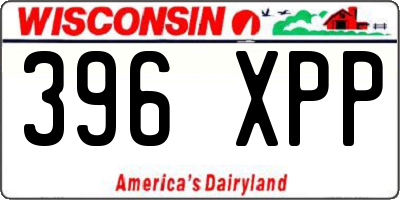 WI license plate 396XPP