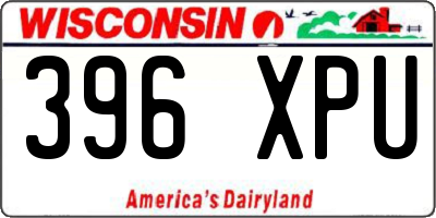 WI license plate 396XPU